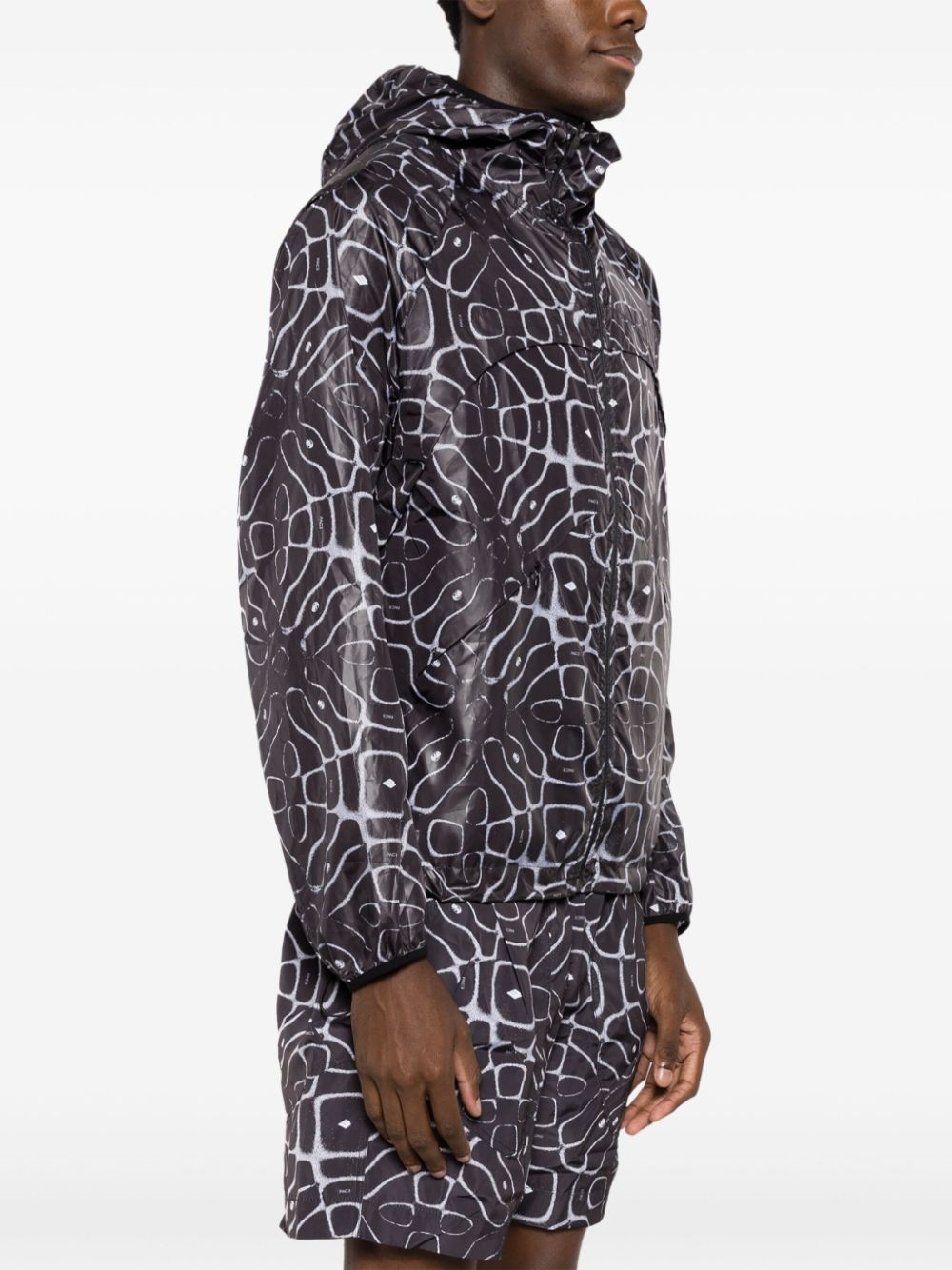 veste à capuche à imprimé graphique
