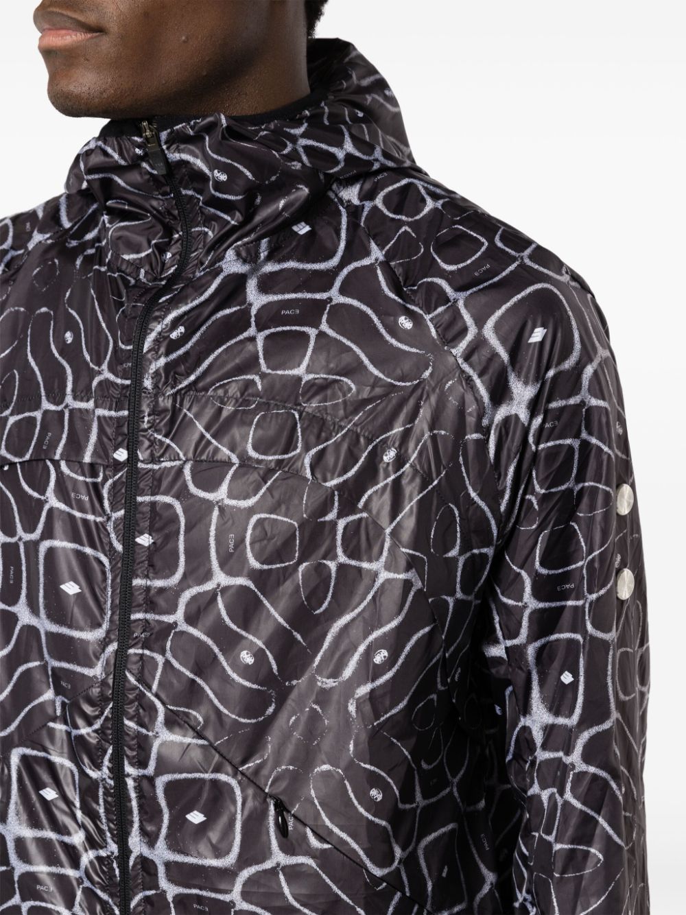 veste à capuche à imprimé graphique
