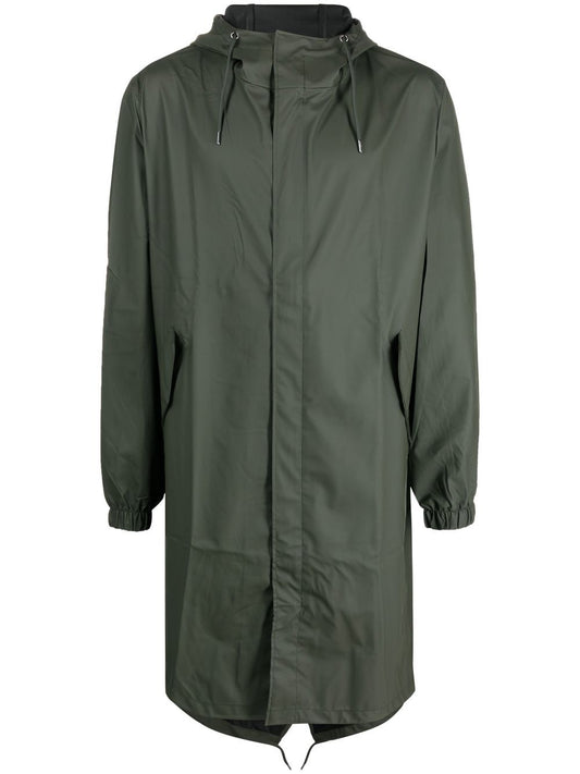 imperméable à capuche avec cordon de serrage
