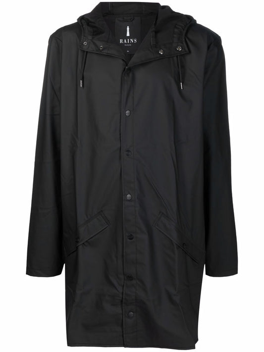imperméable à capuche avec bouton-pression