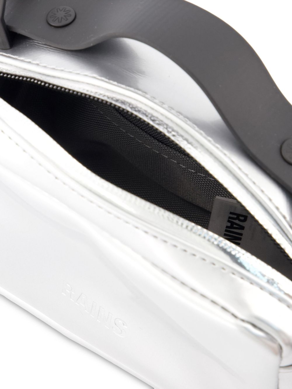 metallic shoulder bag