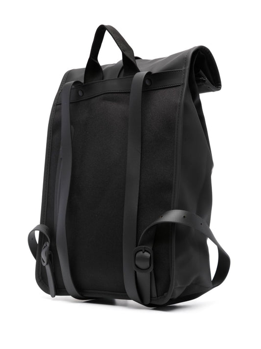 mini Rolltop Rucksack logo-embossed backpack