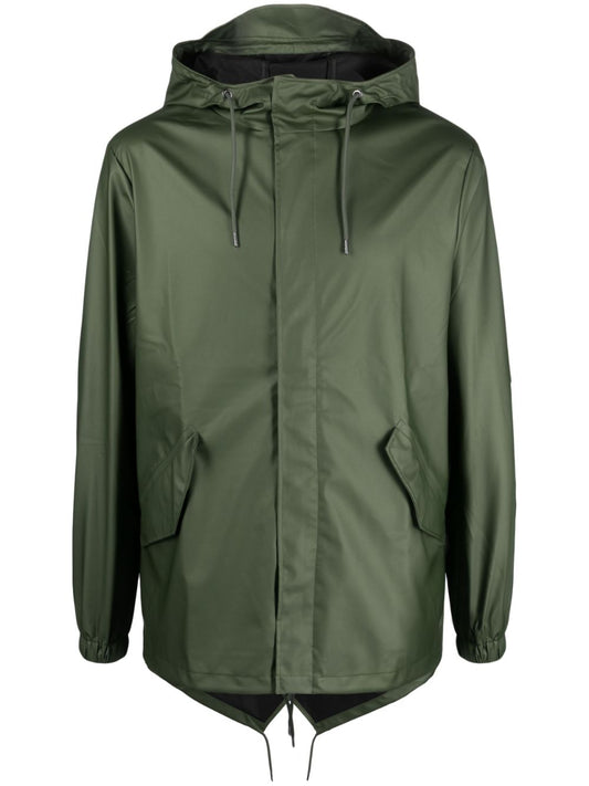 Imperméable à capuche en queue de poisson