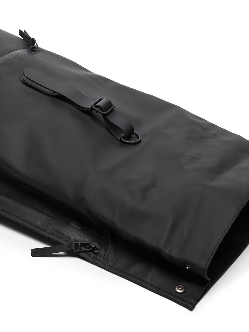 logo-embossed foldover backpack