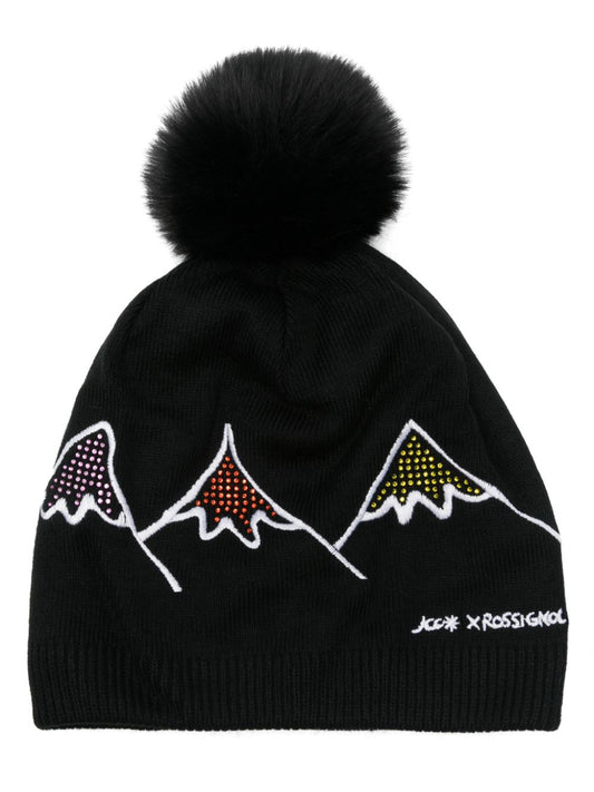 x JCC crystal-embellished beanie hat