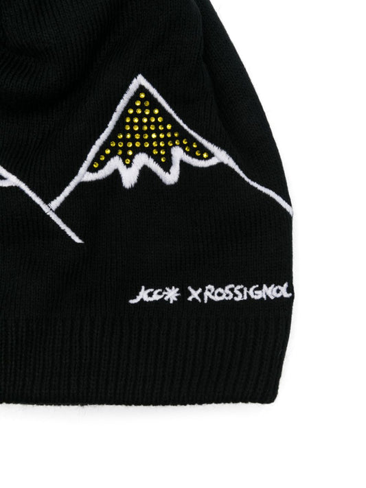 x JCC crystal-embellished beanie hat