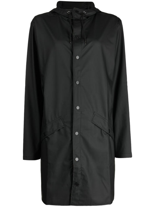 veste imperméable à boutons-pression