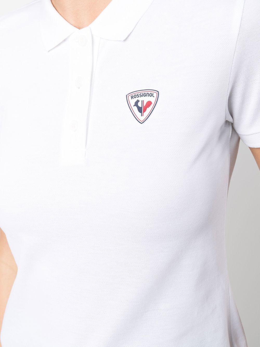 logo-applique polo shirt