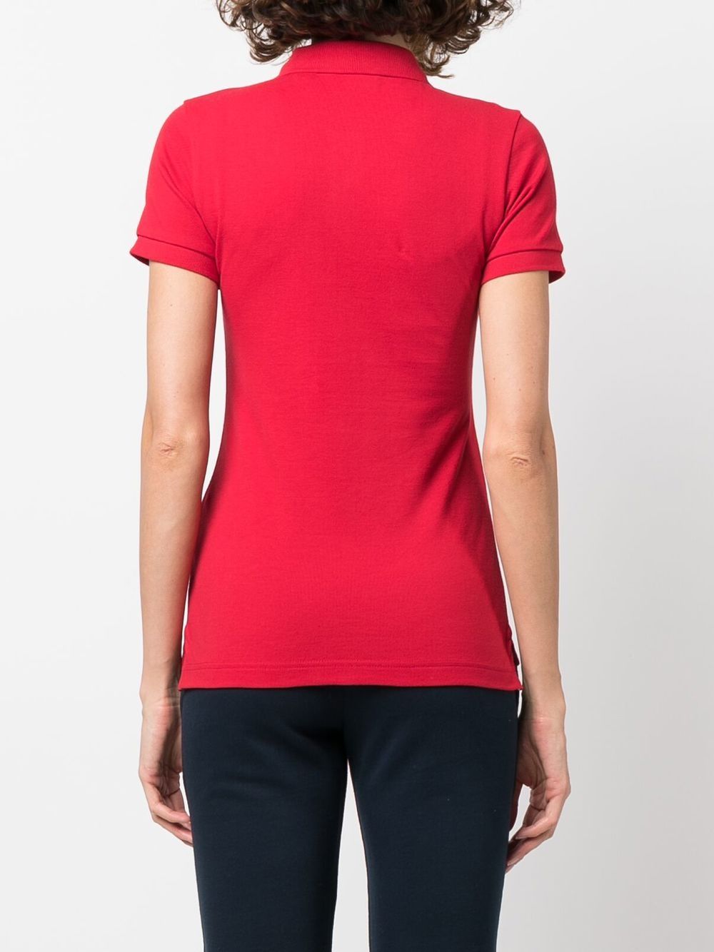 logo-applique polo shirt