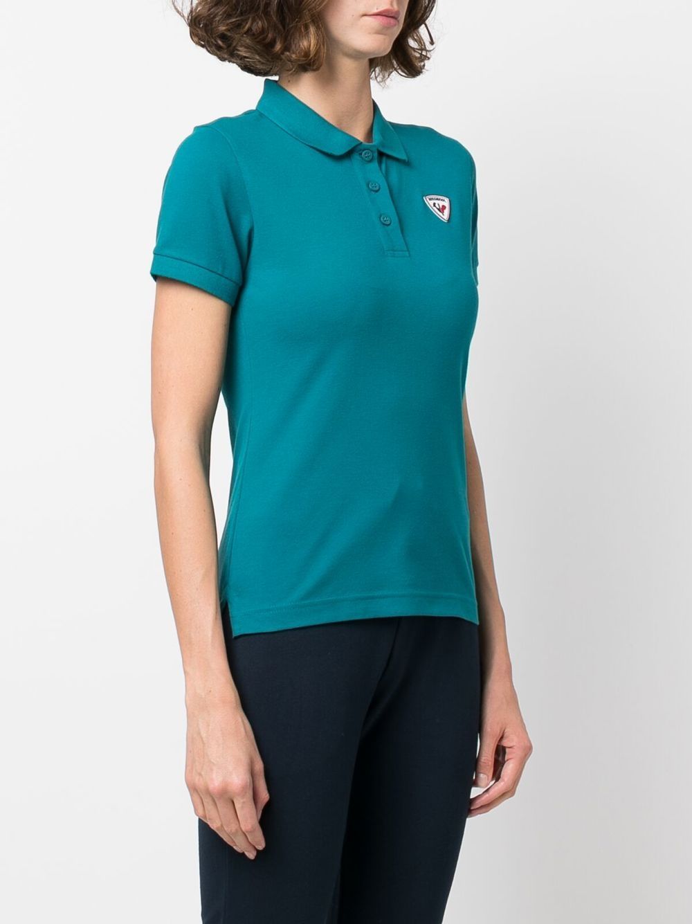 logo-applique polo shirt