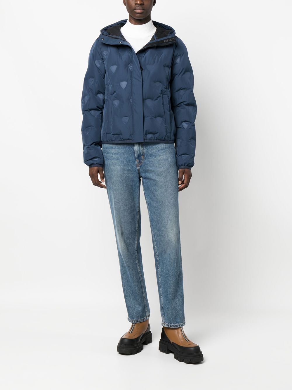 hooded quilted jacket