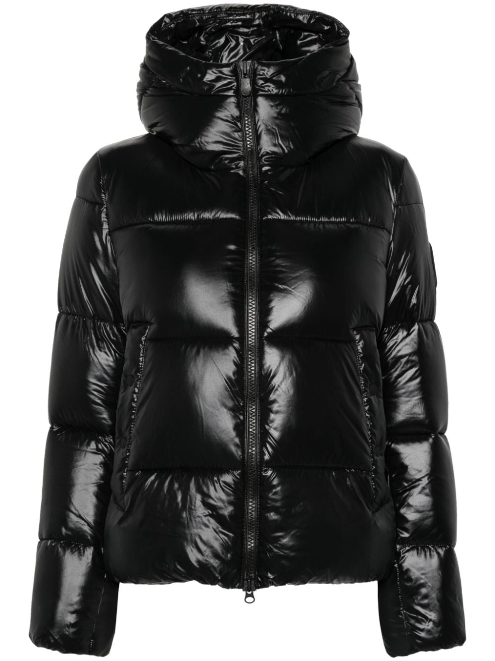 logo-patch puffer jacket