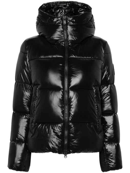logo-patch puffer jacket