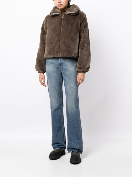 reversible faux-leather jacket