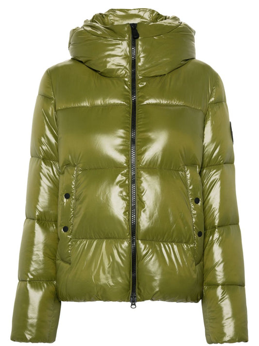 logo-patch puffer jacket