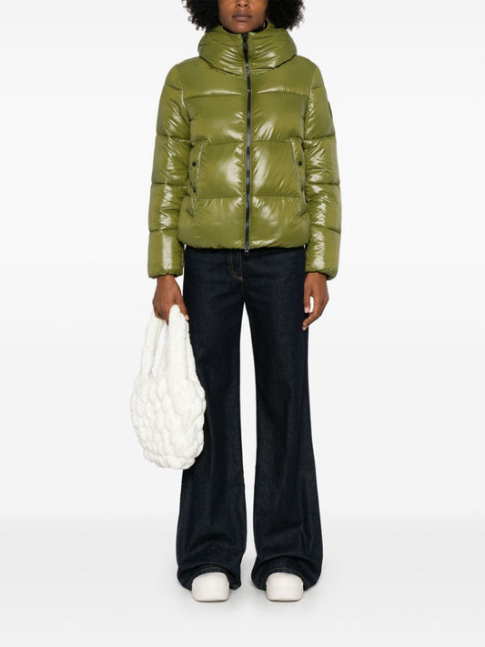 logo-patch puffer jacket