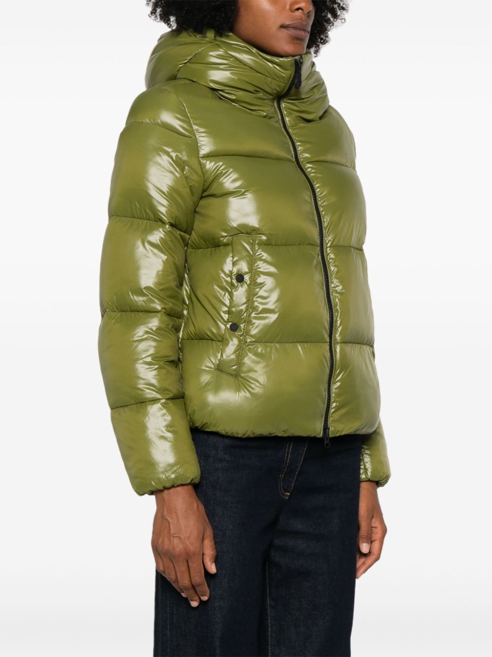 logo-patch puffer jacket