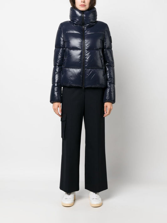 logo-patch puffer jacket