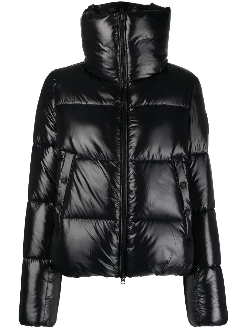 logo-patch puffer jacket