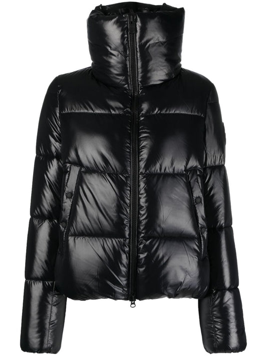 logo-patch puffer jacket