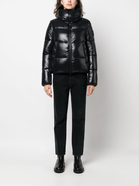 logo-patch puffer jacket