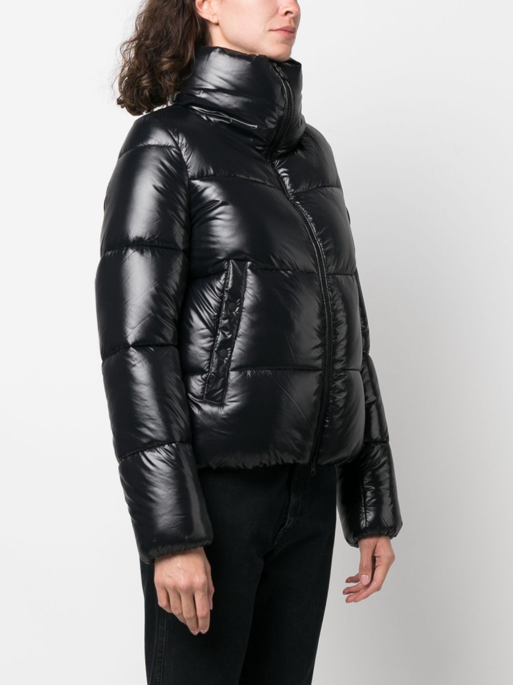 logo-patch puffer jacket
