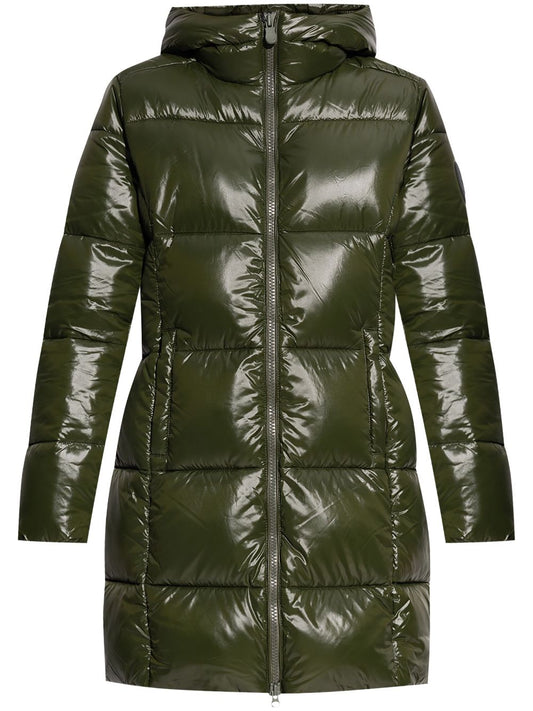 manteau matelassé avec patch logo