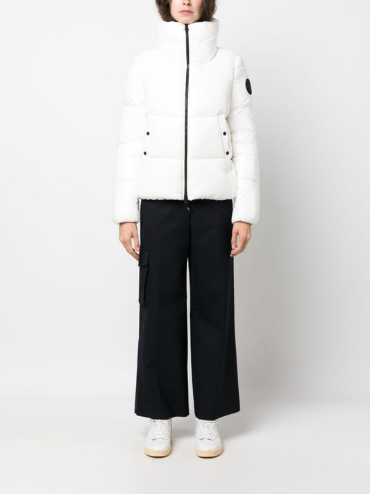 logo-patch puffer jacket