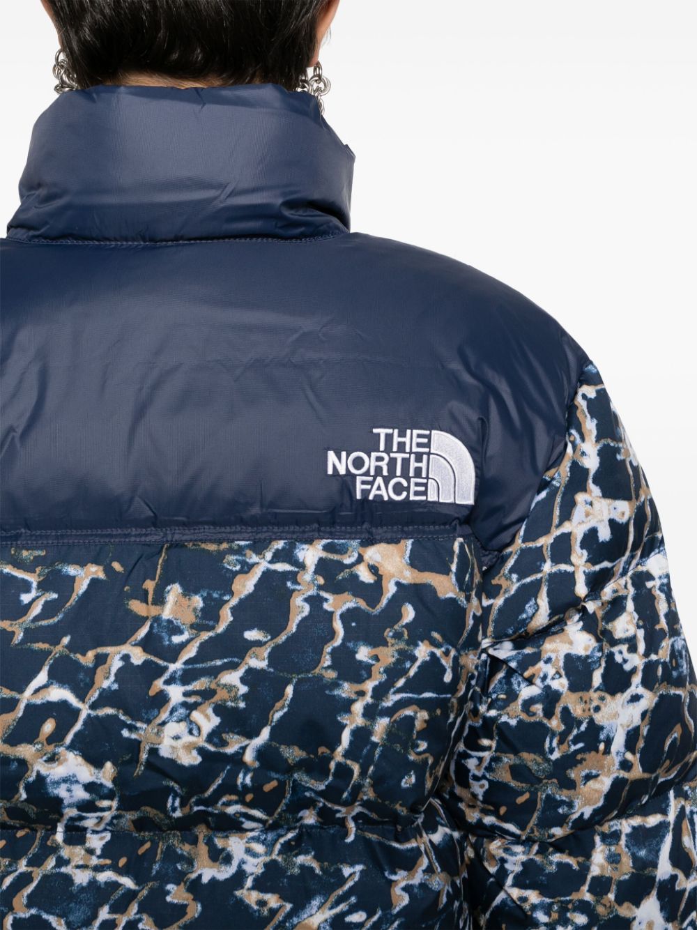 veste matelassée à imprimé abstrait