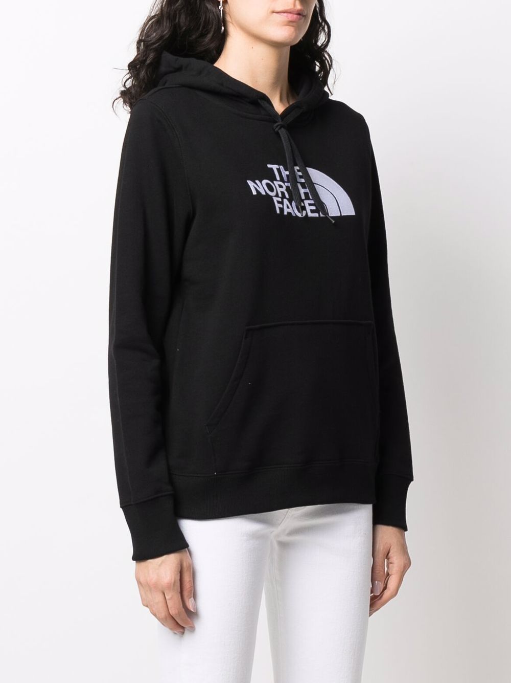 embroidered-logo drawstring hoodie