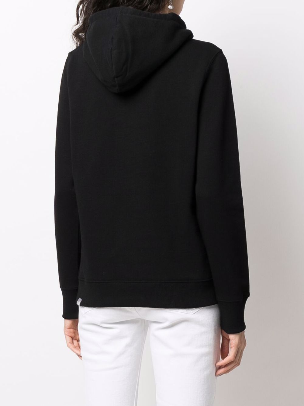 embroidered-logo drawstring hoodie