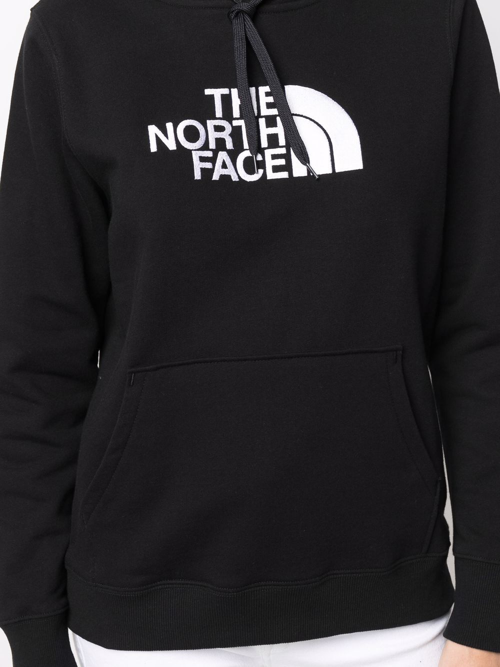 embroidered-logo drawstring hoodie