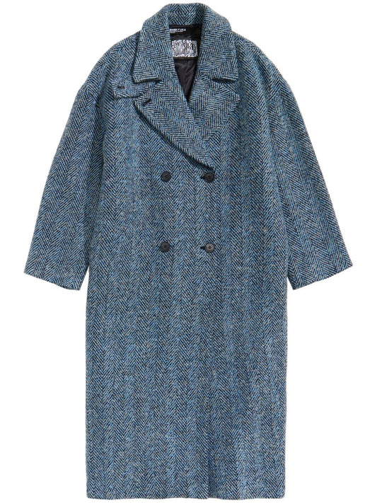 manteau à motif pied-de-poule