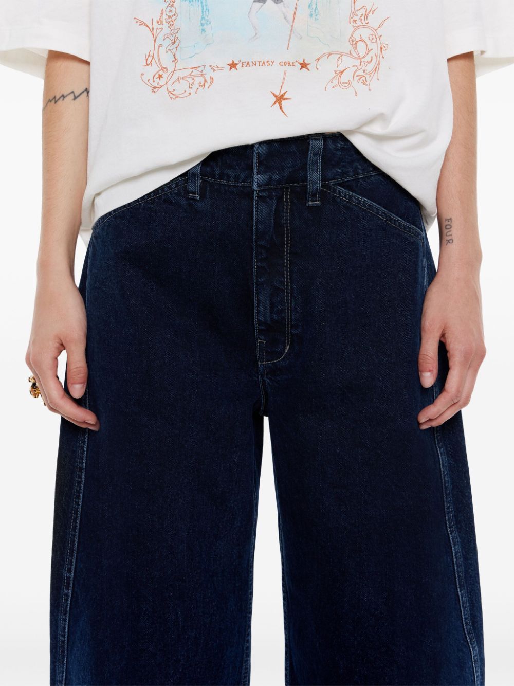Barrel wide-leg jeans