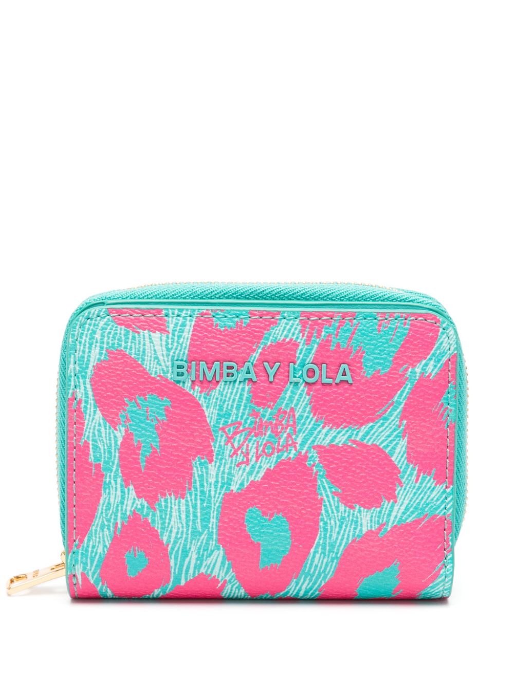 leopard-print bi-fold wallet