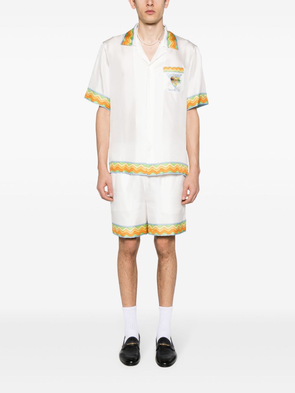 Afro Cubism silk shorts