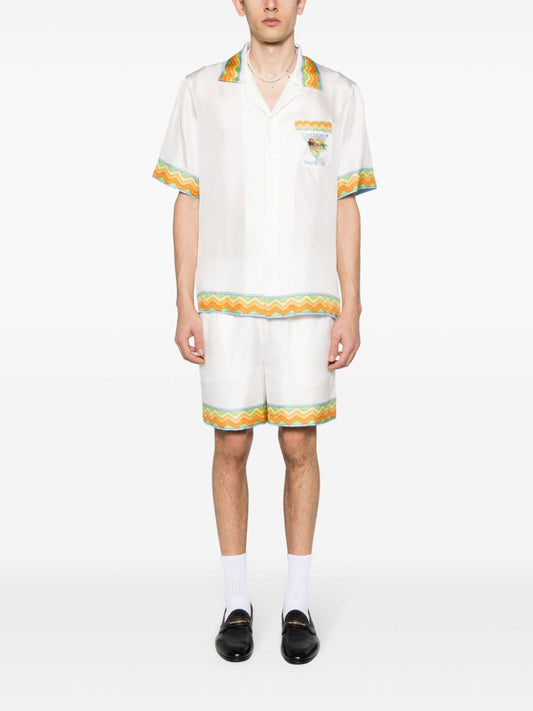 Afro Cubism silk shorts