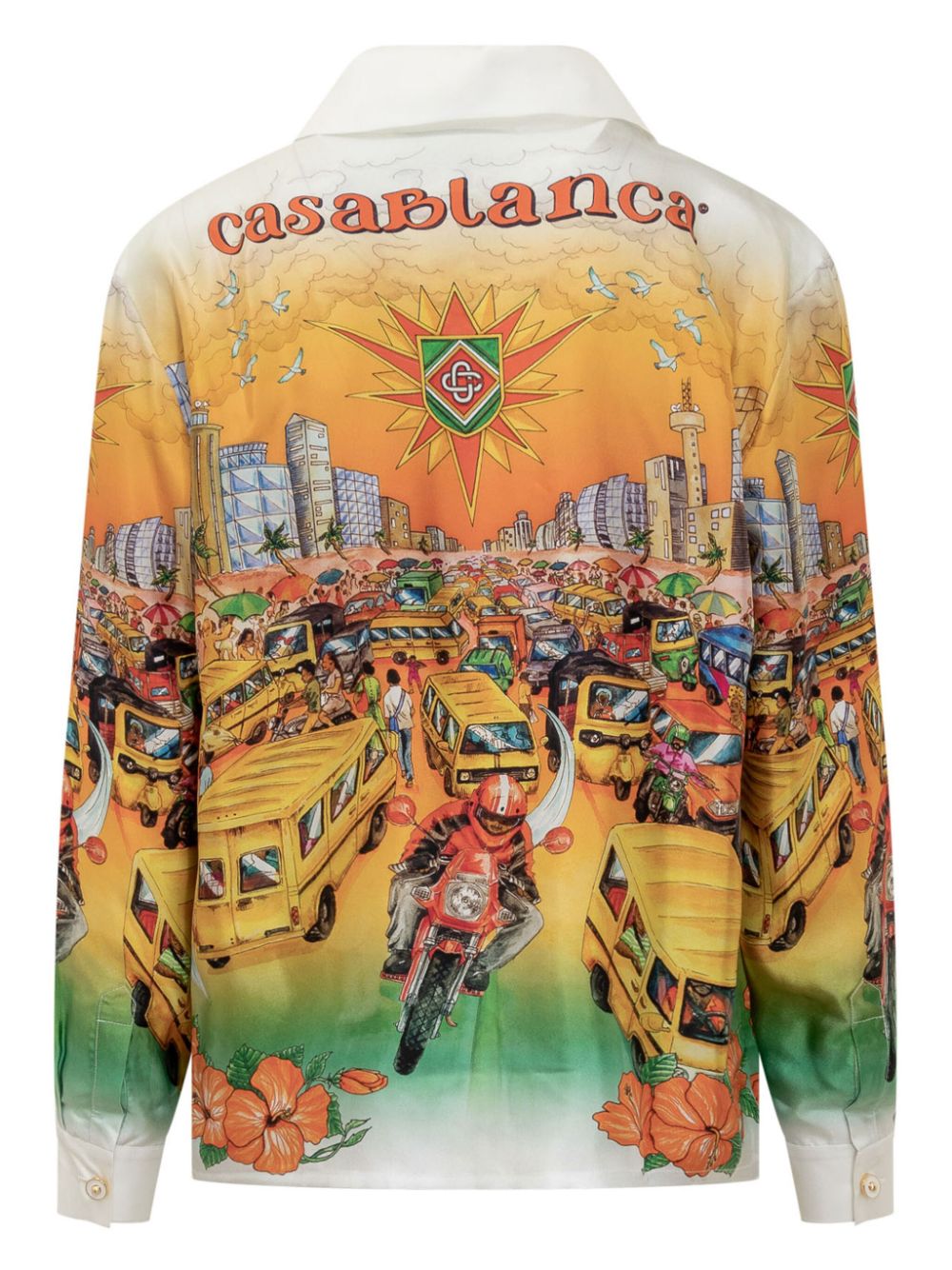 printed silk shirt
