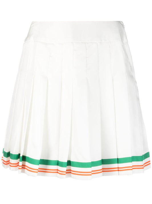 high-waisted A-line skirt