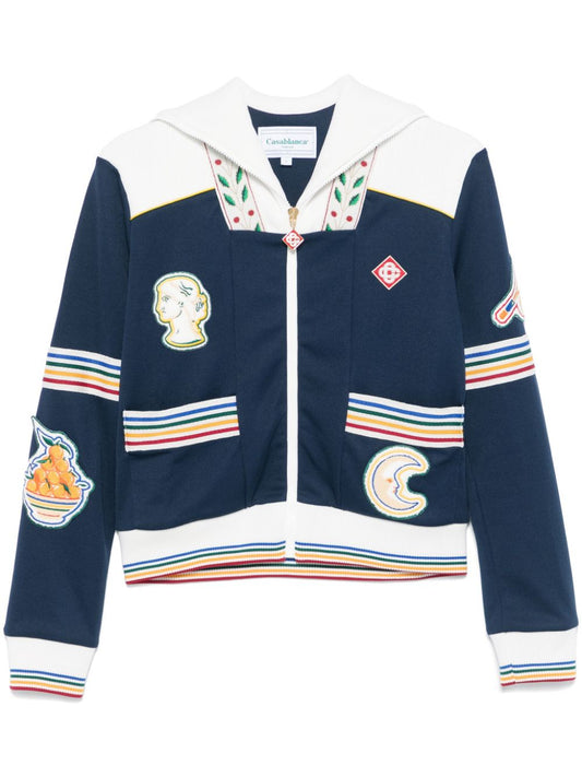veste à bordure rayée