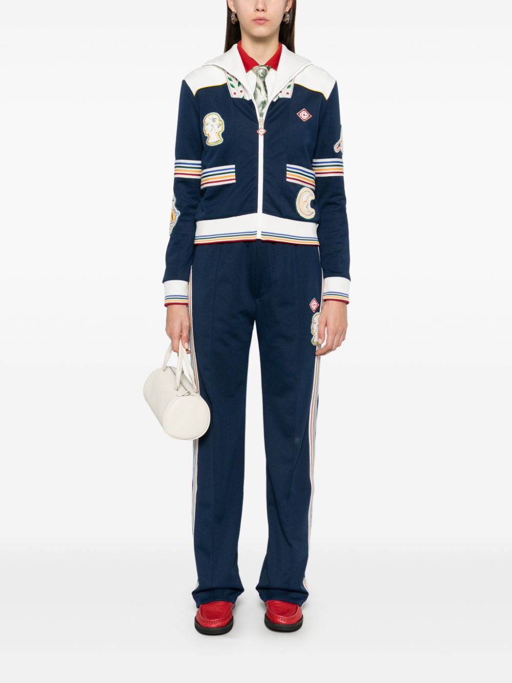 veste à bordure rayée