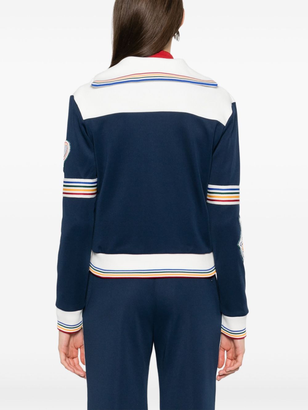 veste à bordure rayée