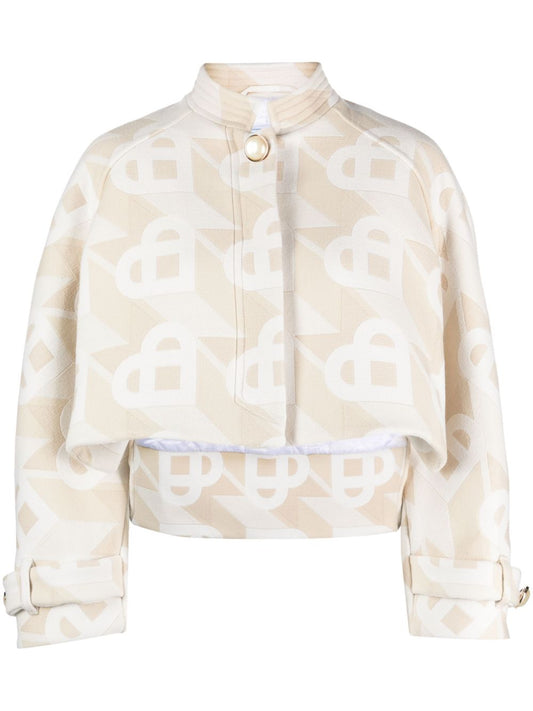 veste courte à logo et monogramme