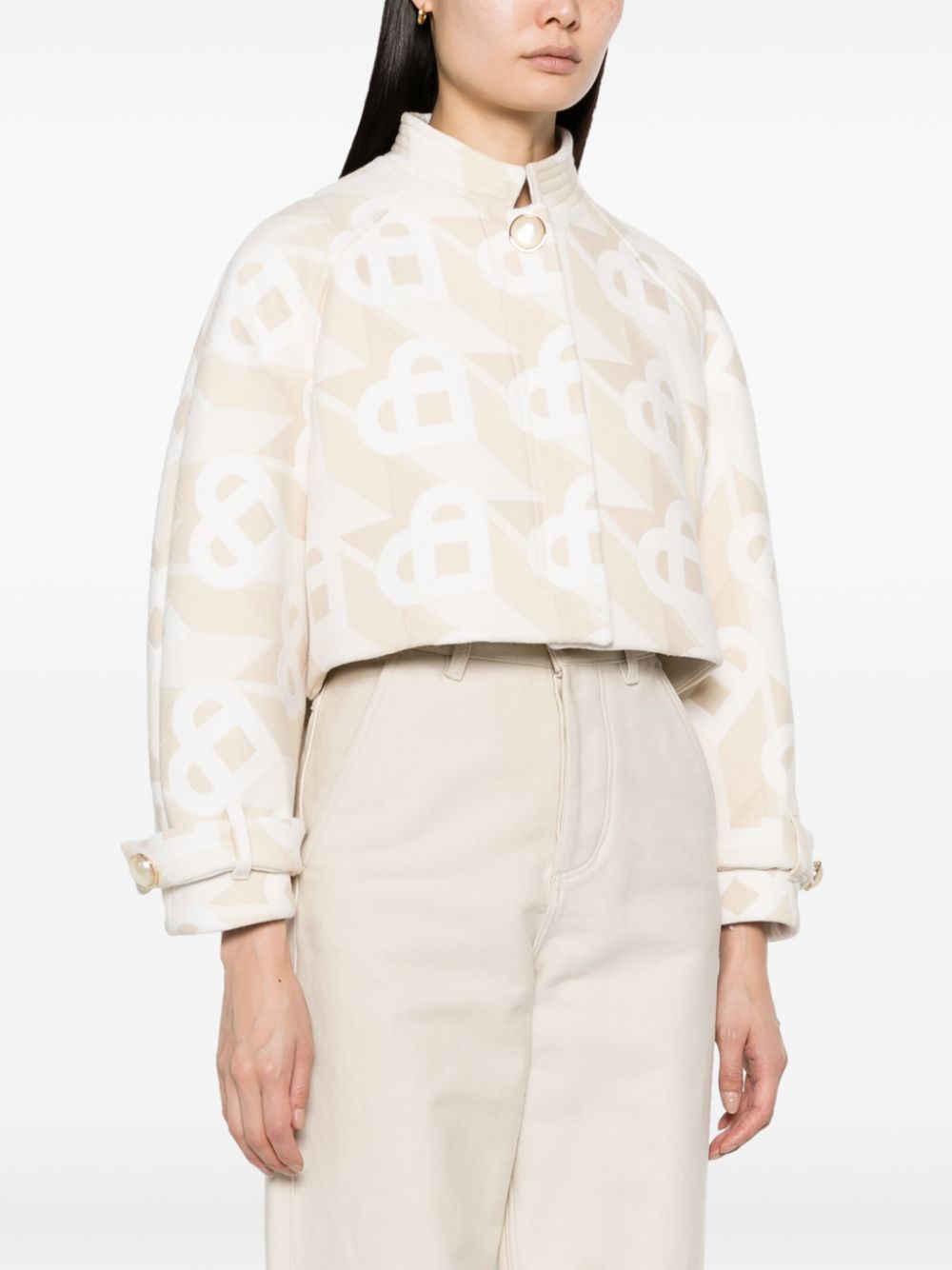 veste courte à logo et monogramme