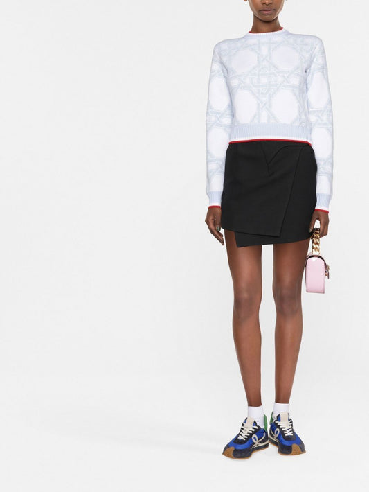 cropped long-sleeve jumper