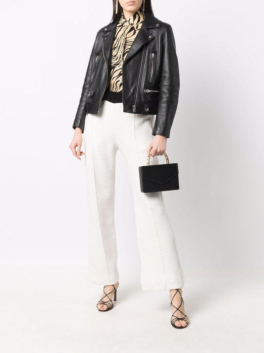colour-block terrycloth track pants