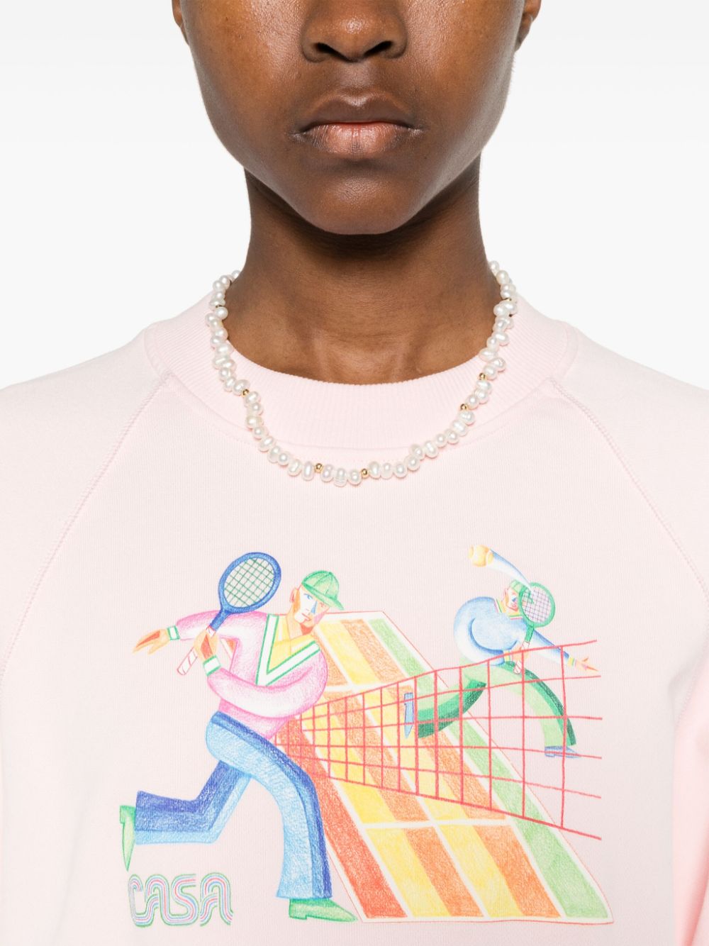 Sweat-shirt court Crayon Tennis Players