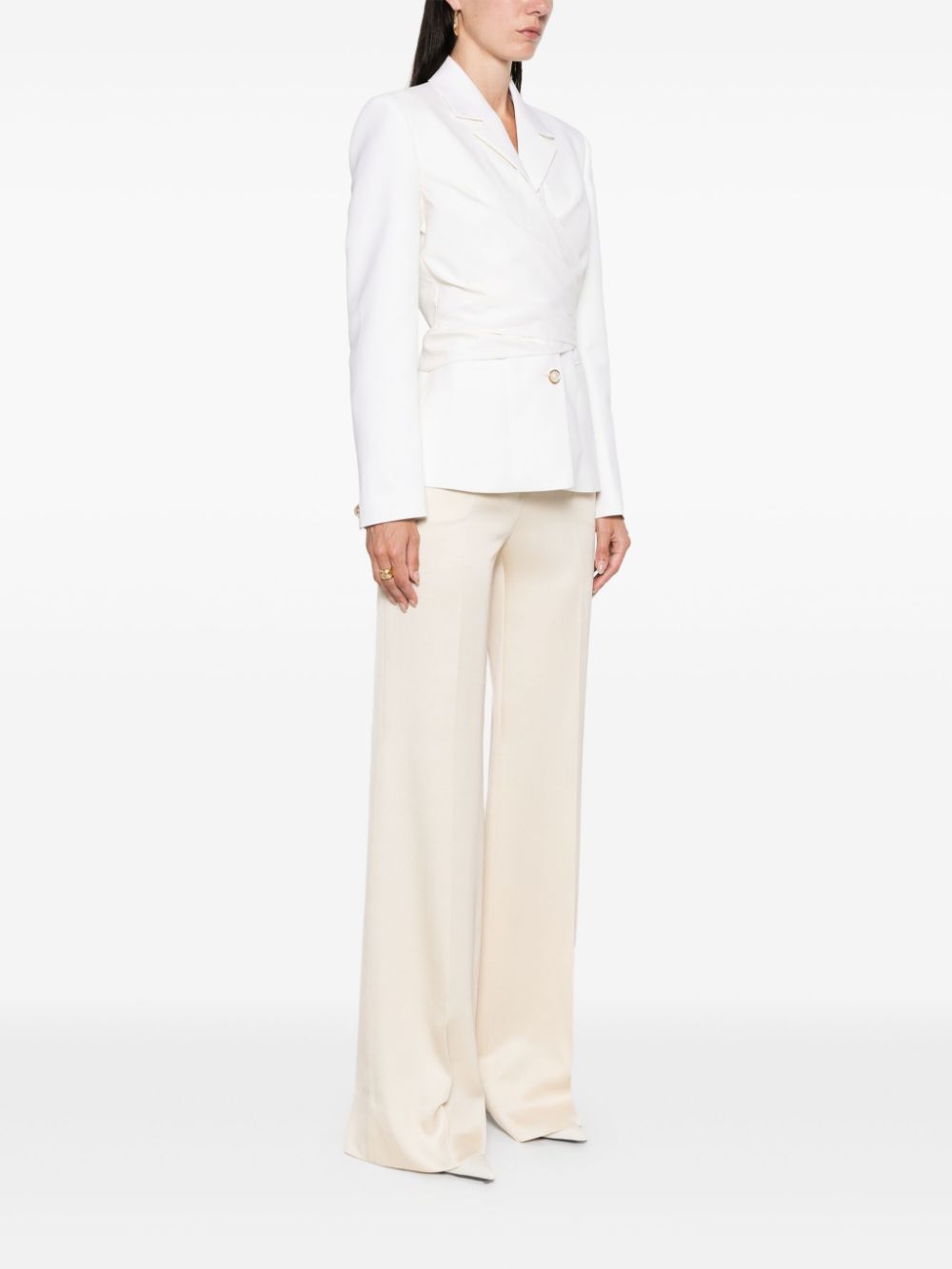 virgin wool wrap tuxedo