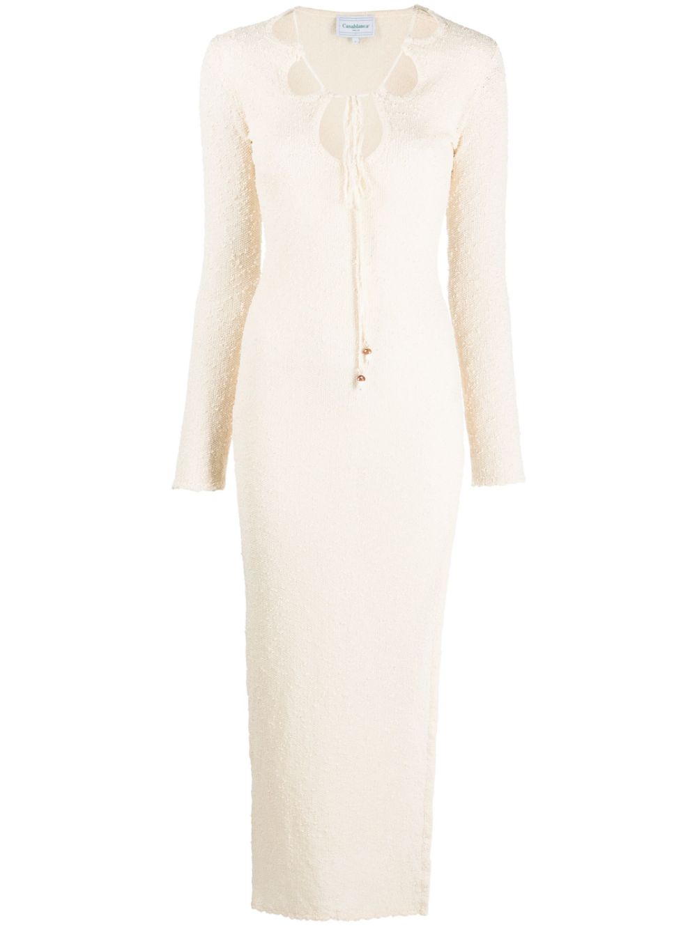 robe en bouclé découpée