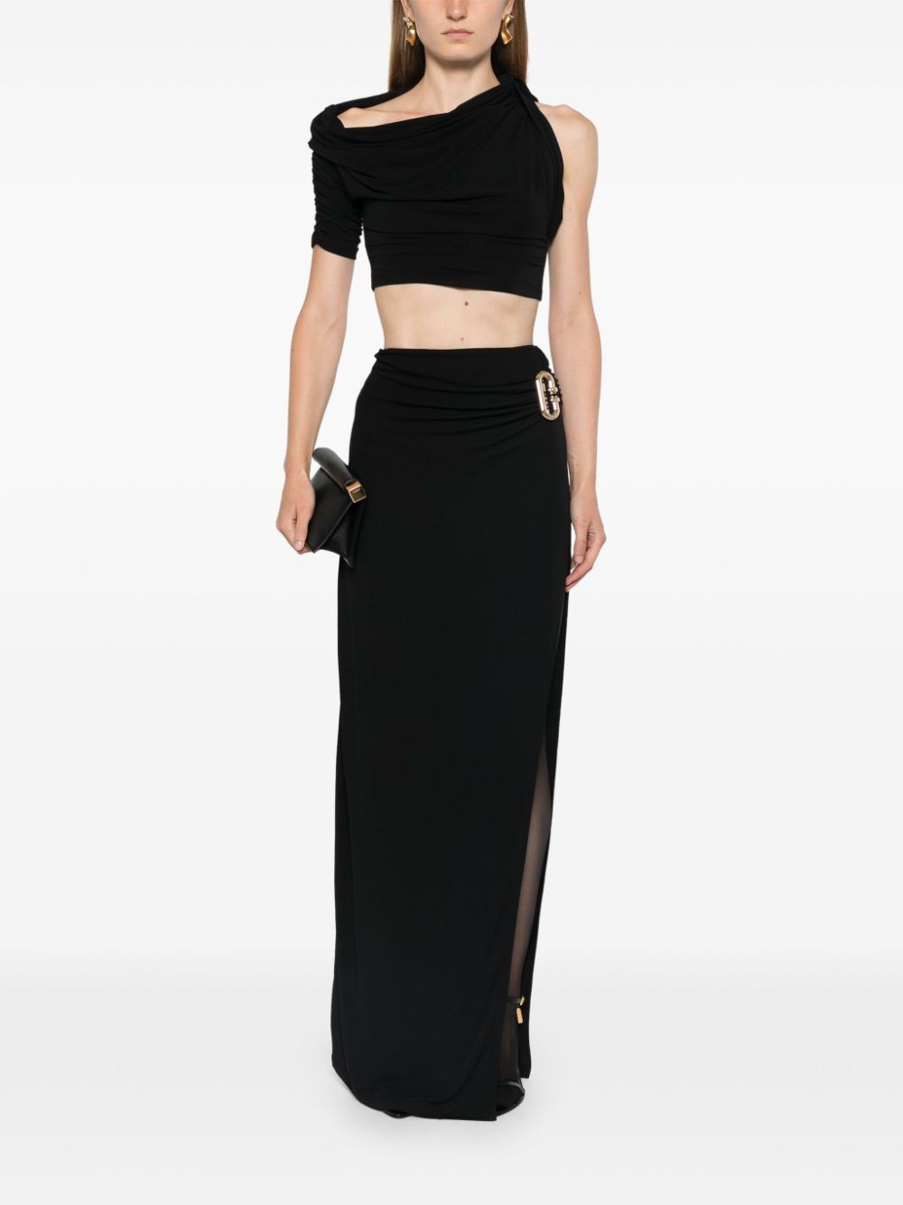 draped maxi skirt